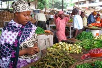 Ein Markt an der Elfenbeinküste. ©Gaël Gellé